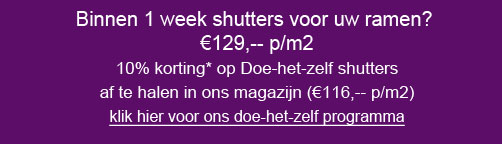 shutter korting - korting op diverse raamdecoratie